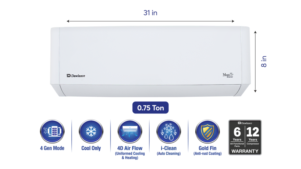 Dawlance 1 Ton Inverter Air Conditioner Mega T+ Inverter 10 CO