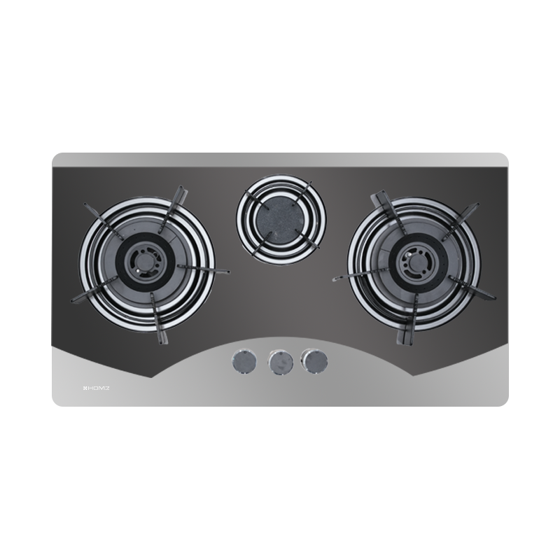 Homz 3 Burners Stainless Steel Gas Kitchen Hob HMZ-2814