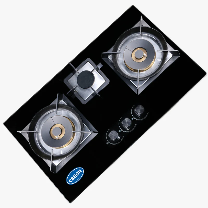 Canon 3 Burners Galss Top Gas Kitchen Hob CHK-222 - Image 2